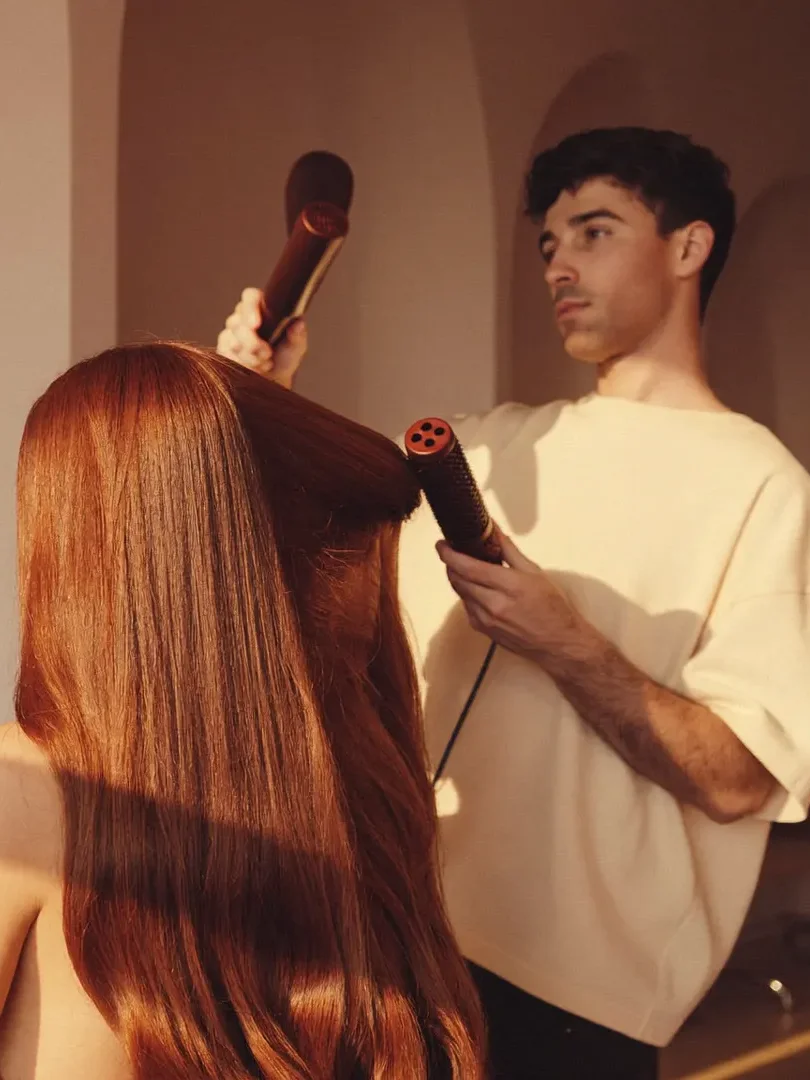 Blow-dry in the studio